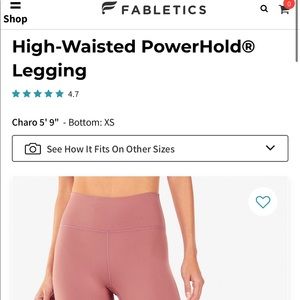 NWT Fabletics blk High-Waisted PowerHold® Legging
